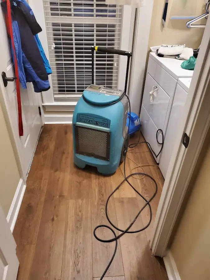 Commercial dehumidifier deployed for Flood Damage Cleanup in San Carlos