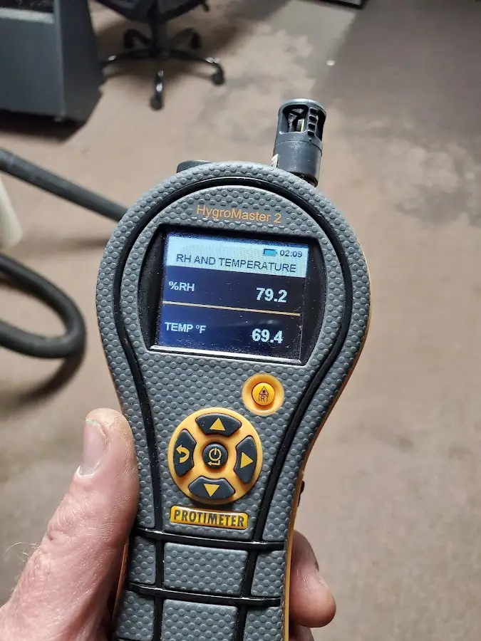 Moisture meter humidity assessment for Fire & Smoke Damage Restoration in San Carlos