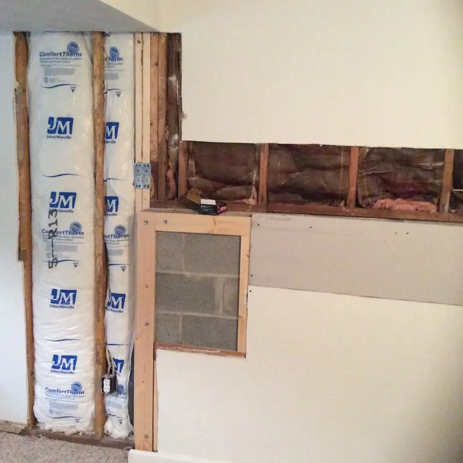 Wall insulation replacement during Contents Cleaning & Restoration in San Carlos